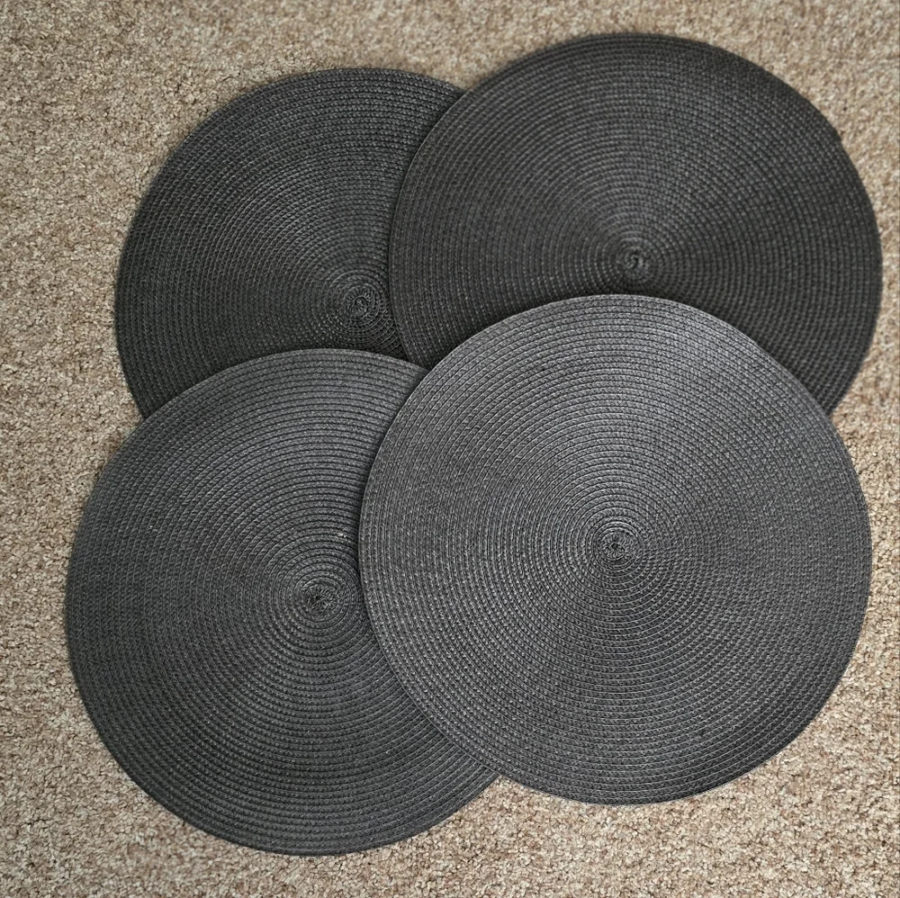 Brown Woven Round Placemats, 15